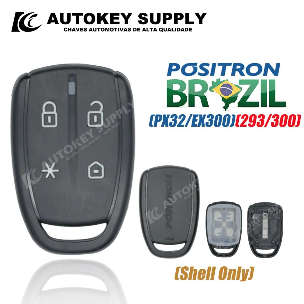 

Autokeysupply AKBPS182 PX72 Shell Burglar Alarm 4 Button Control With Battery Clip For Positron Flex