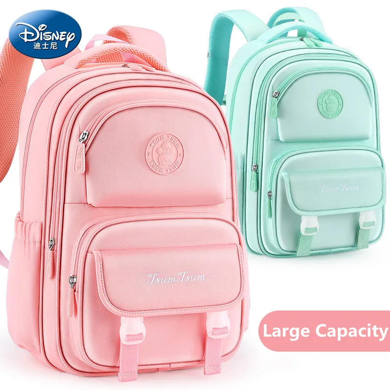 Disney New Mickey School Bags For Boys Girls Grade 2-6 Primary Student Shoulder Leisure Orthopedic Backpack Kids Gifts Mochila