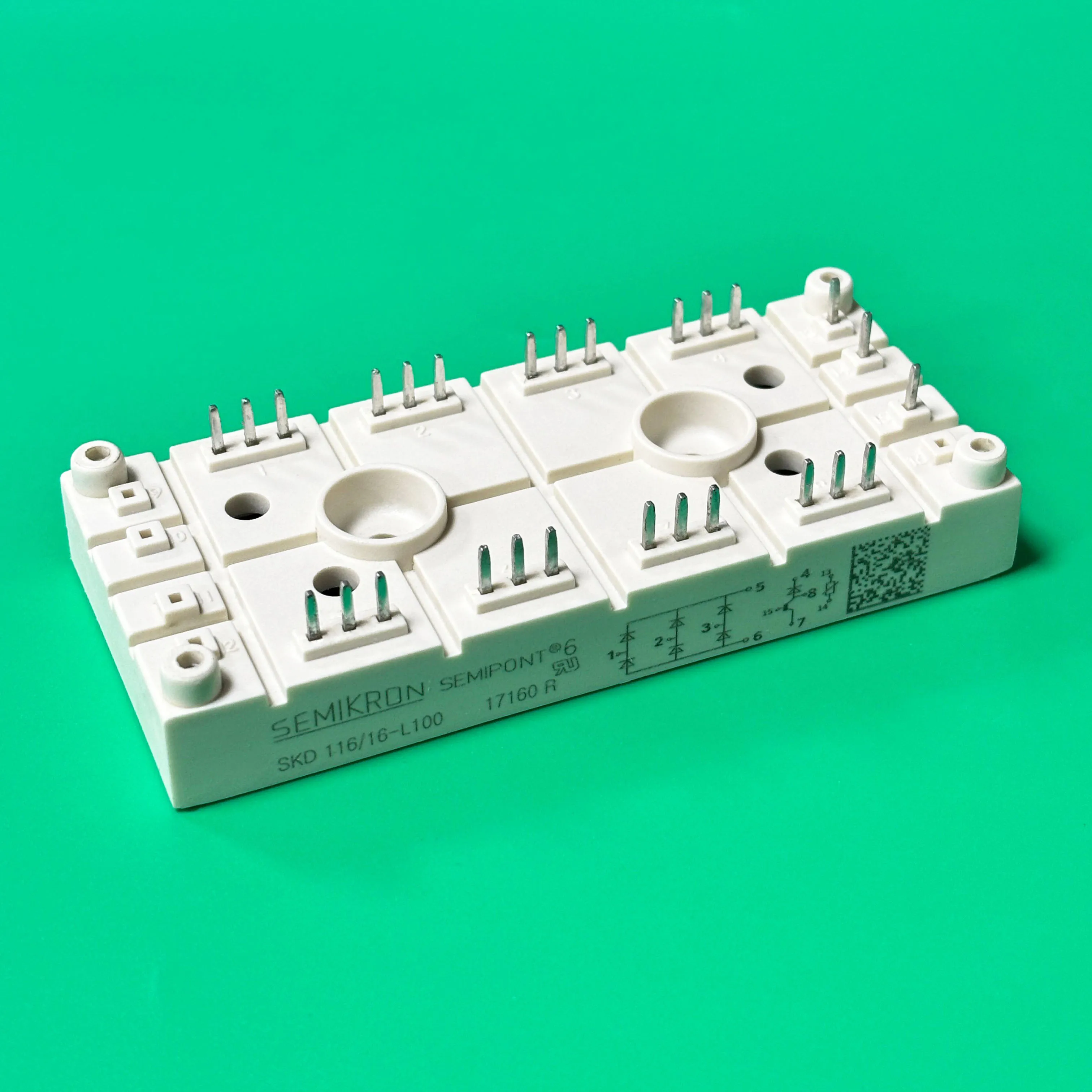 

SKD116/16-L100 MODULE SKD116 16-L100 3-Phase Bridge Rectifier + IGBT braking chopper IGBT SKD11616L100 SKD11616-L100 SKD 116/16