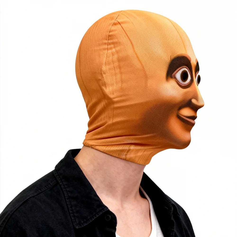 قناع وجه كامل مطبوع ثلاثي الأبعاد بالاكلافا قناع تأثير بصري واقعي لدعائم حفلات الهالوين للعب الأدوار #3