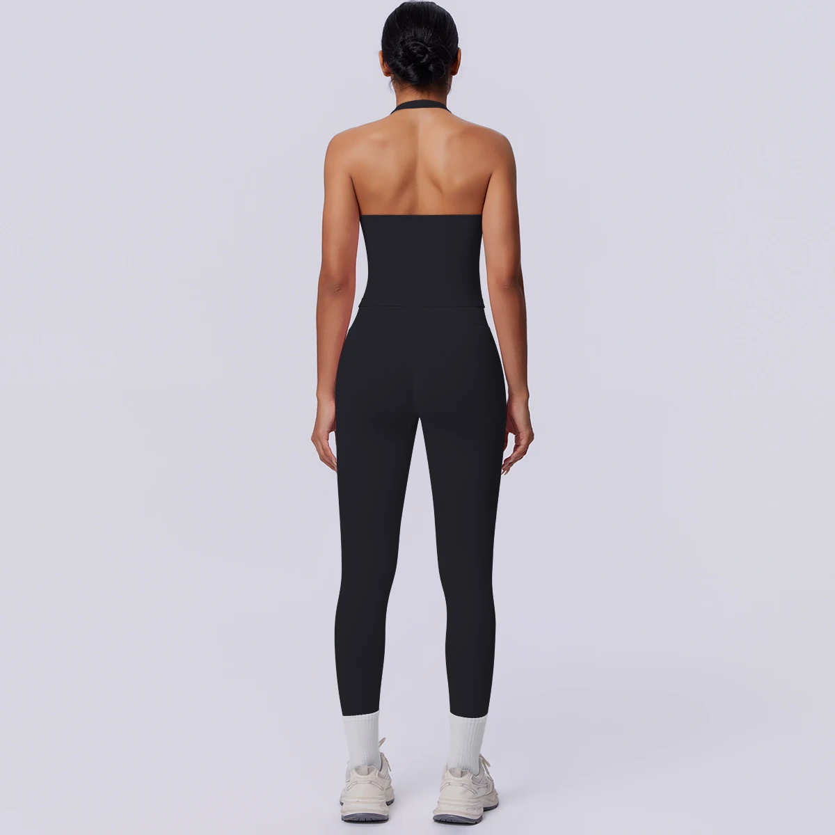 Sport Fitness Kleidung Damen Yoga Set Sommer Gym Lauf-Workout Top Yoga Weste Einfarbige Po-Formende Fitness Hose Yoga Set – Detail 21
