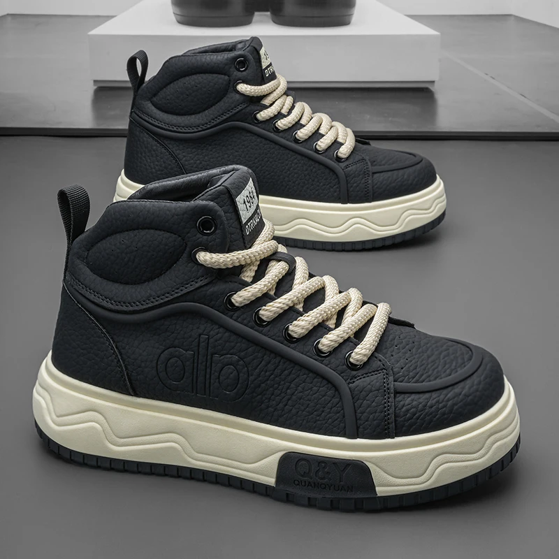 

Sneakers Casual Mens Designer Easy Matching Board Shoes Fashion Leather Fabric Breathable Height Increased Platform Sports Shoes