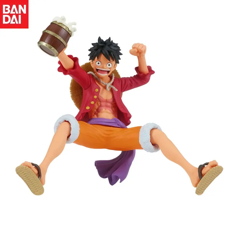 

In Stock Bandai Original Banpresto Anime One Piece Monkey D. Luffy Banquet Cheers Action Figure Model Children's Gifts