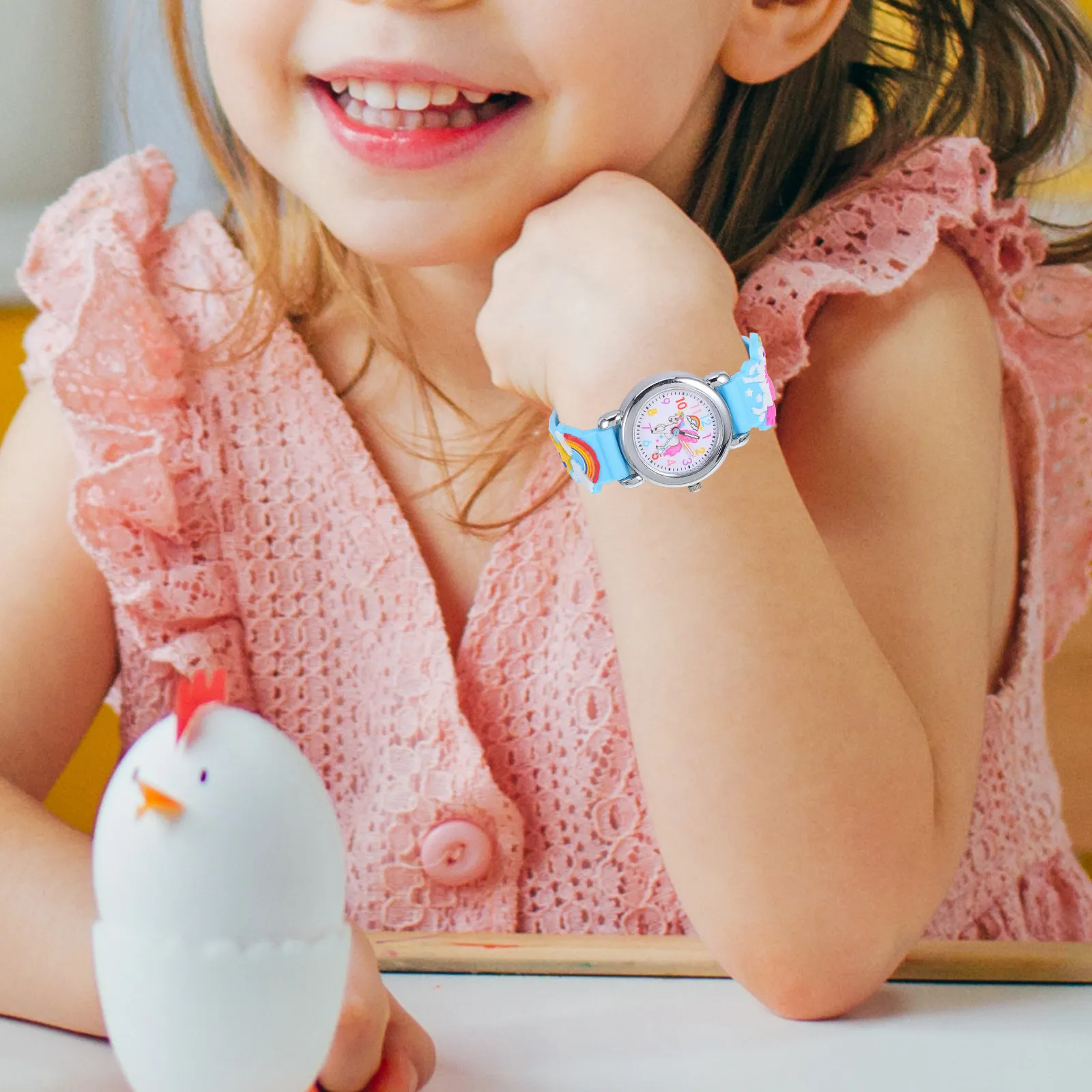 

Часы с силиконовым ремешком, декоративные наручные часы с рисунком единорога, легкие портативные часы, подарок