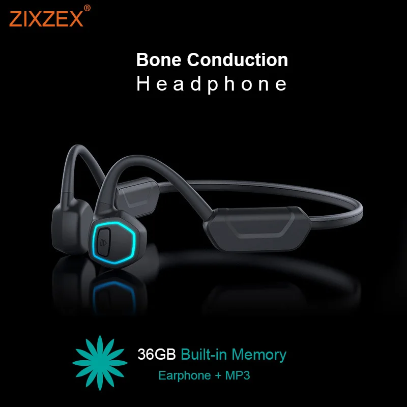 

Bone Conduction Headphones IPX8 32G Bluetooth Swimming Sports Earphones with LED Nightlight Waterproof High Quality Earbuds