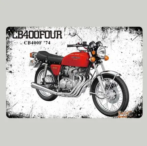 Y1,CB400f Four Vintage Motorcycle Metal Poster Tin Sign 20x30cm-aluminum