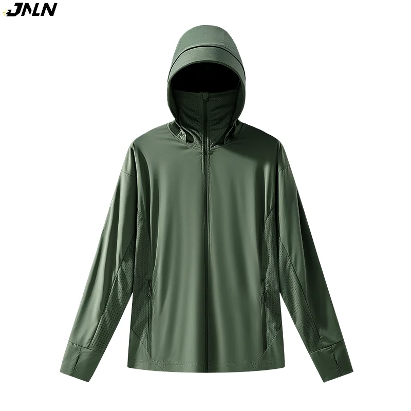 JNLN Unisex Sommer Sonnenschutzjacke Outdoor Quick Dry Anti-UV Windjacke Männer Frauen Wandern Camping Klettern Elastizität Mantel