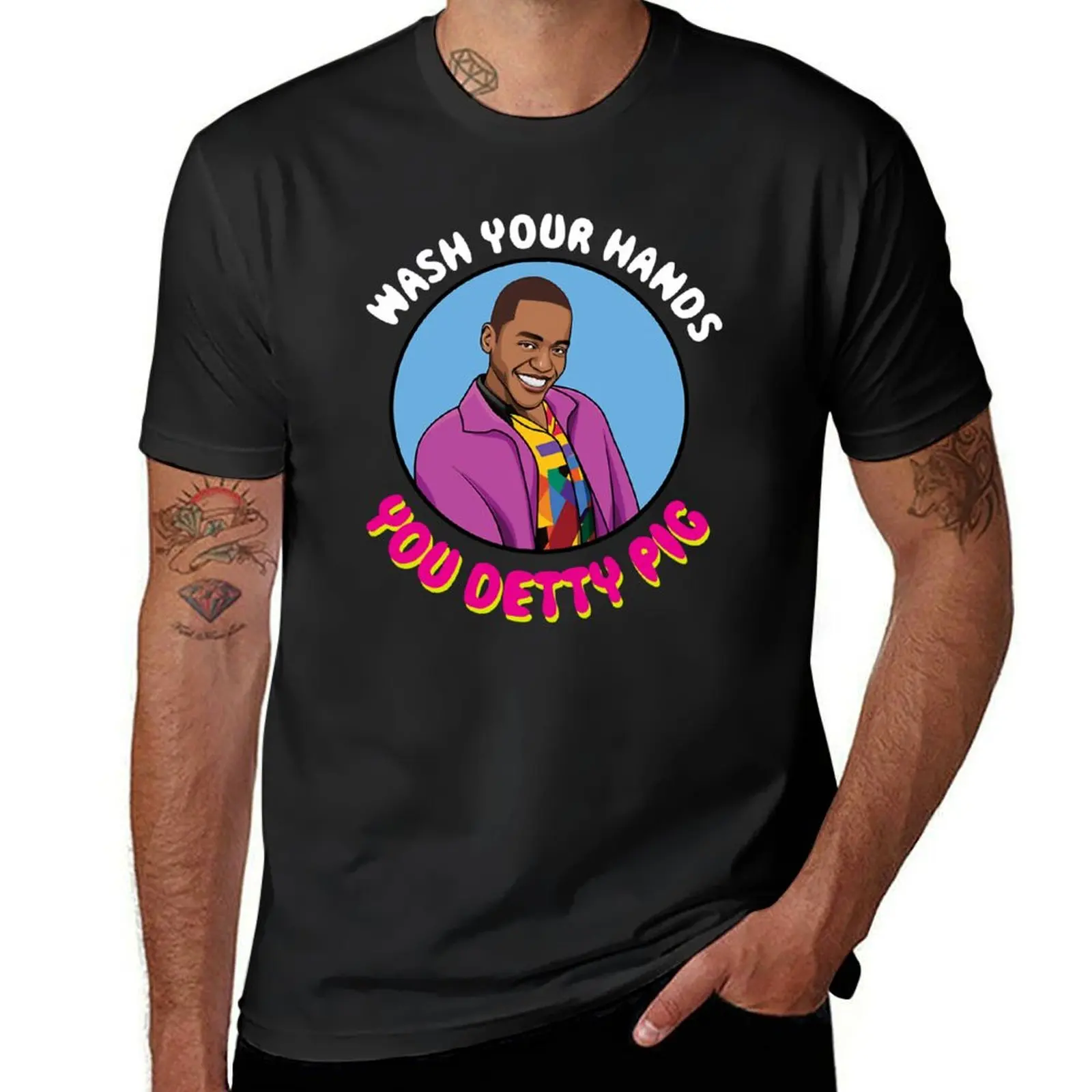 Eric Effiong - Wash Your Hands You Detty Pig T-Shirt plus sizes for a boy mens vintage t shirts