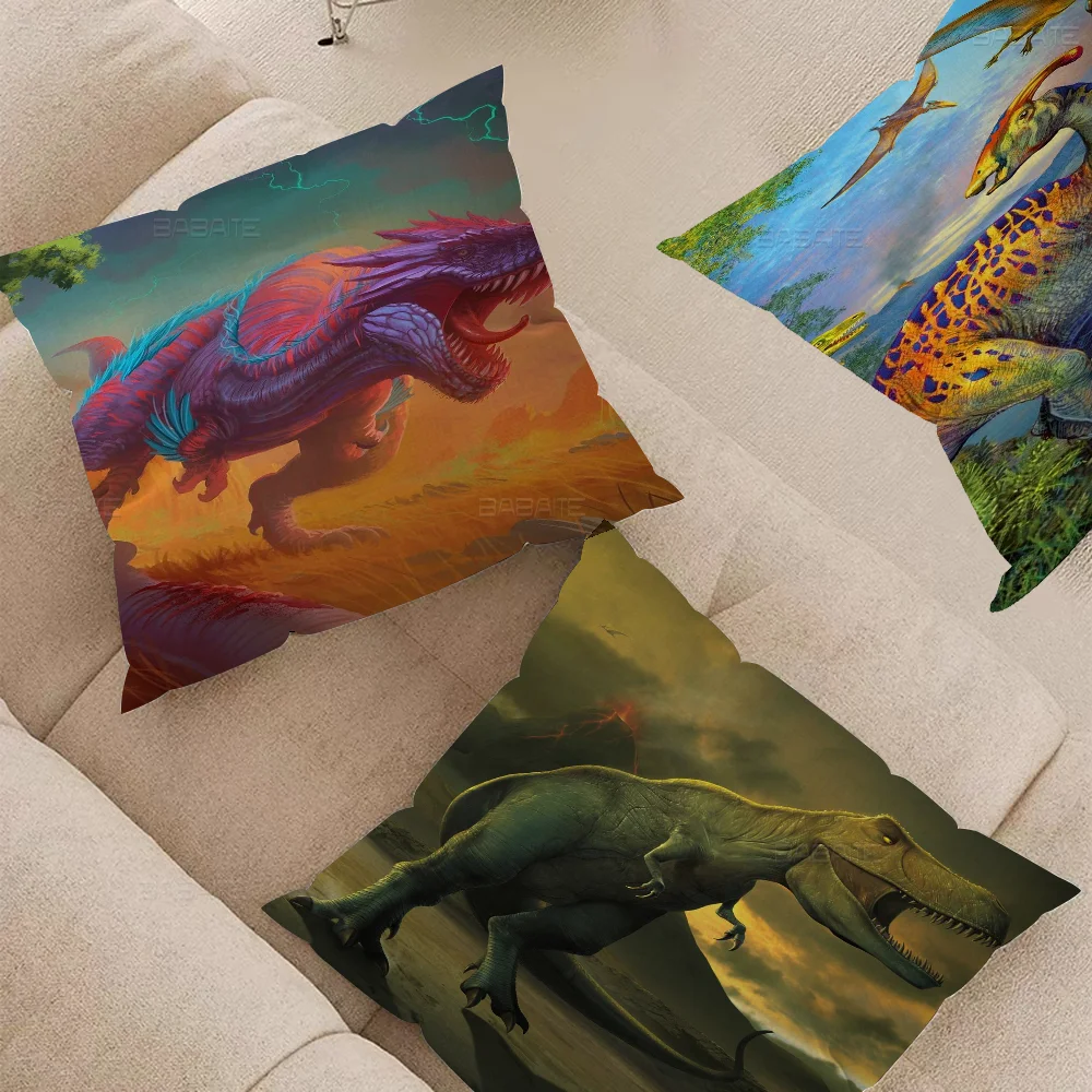 Dinosaur Art Paint Cushion Cover Decorative Pillow Sofa Home Decor Case Pillow Cases