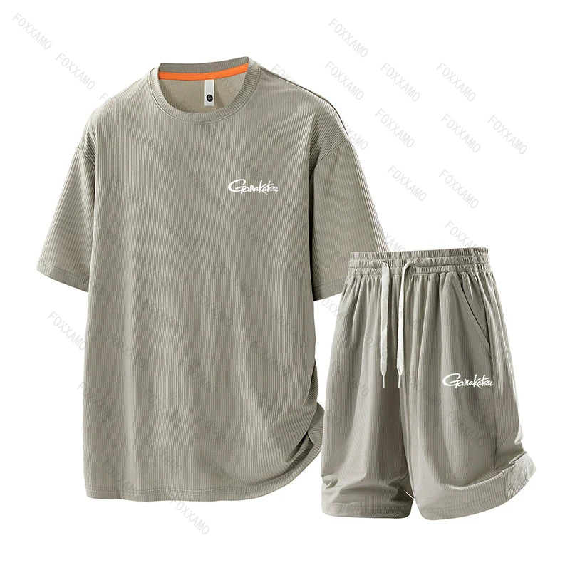 

Gamakatsu Fishing Men's Tracksuits Sets Plus Size 8xl Summer Cool Fashion Quick Dry T-Shirts Shorts Suits Oversized Sportswear