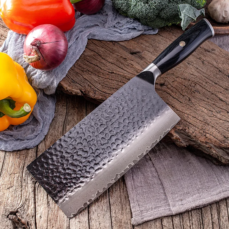 

Slicing Knife Handmade Damascus Steel Chefs Cleaver Mulberry Sang Knife For Cutting Vegetable Meat Fish Hotel Special Cutters