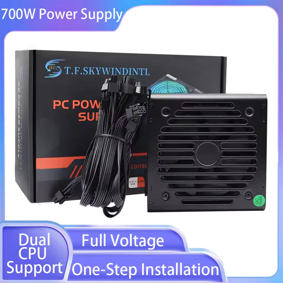 

Блок питания 700 Вт, 110 В-220 В, немодульная одношаговая установка ATX, поддержка двух процессора, полнонапряженный источник питания для настольного сервера