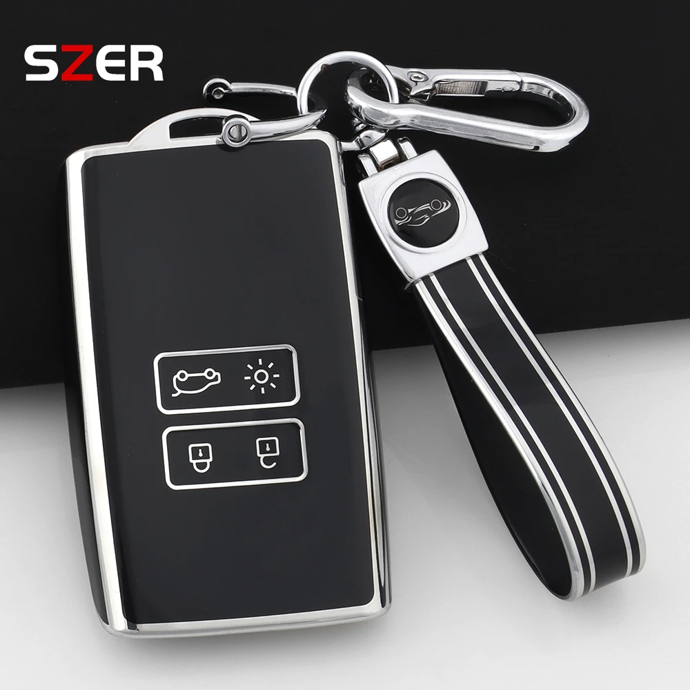 TPU Car Smart Key Case Cover Shell Fob For Renault Koleos Kadjar Clio Megane Captur Espace Kangoo Sandero Talisman Accessories image 2
