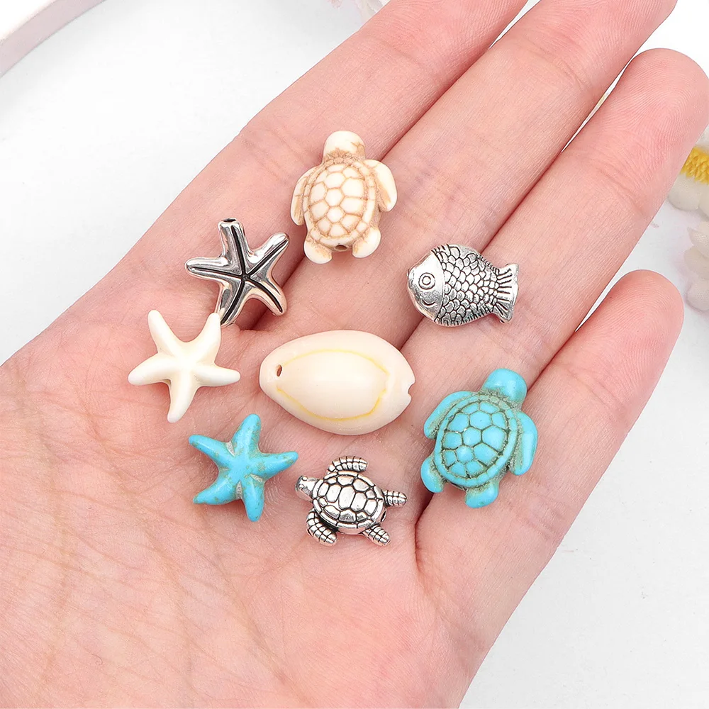 29/55/81pcs multi-color turquoise turtle series beads can be used for DIY friend bracelets, necklaces, earrings, and jewelry mak