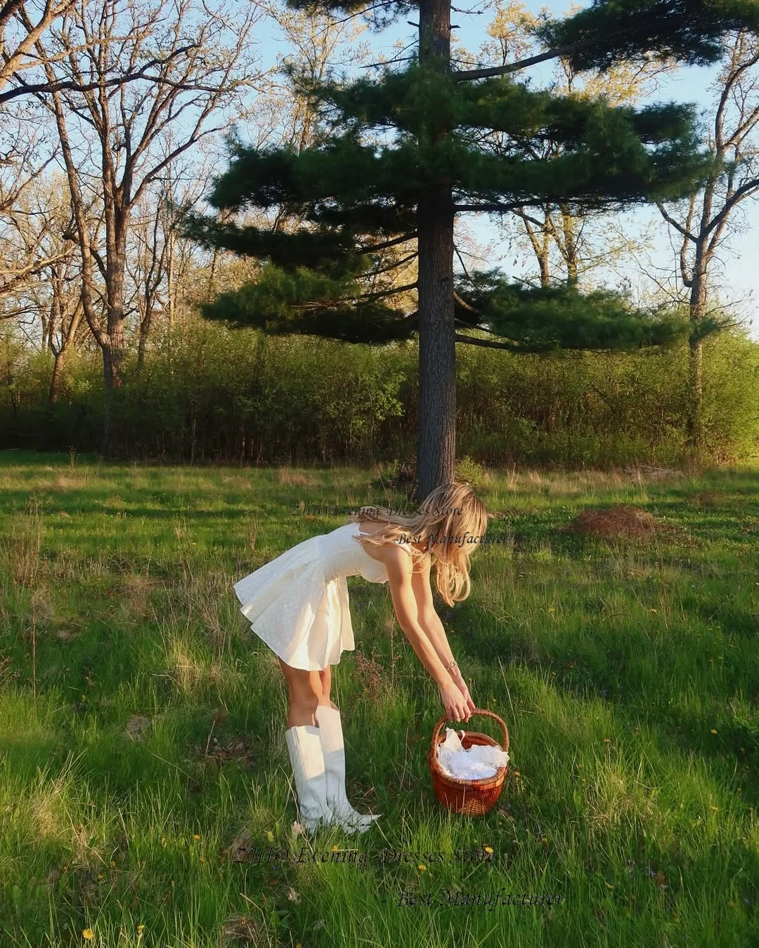 ZHIO Sexy Chiffon Deep V-Neck Mini Wedding Dress Photo Shoot A Line Sleeveless Cut-Out Short Prom Cocktail Dress Customized