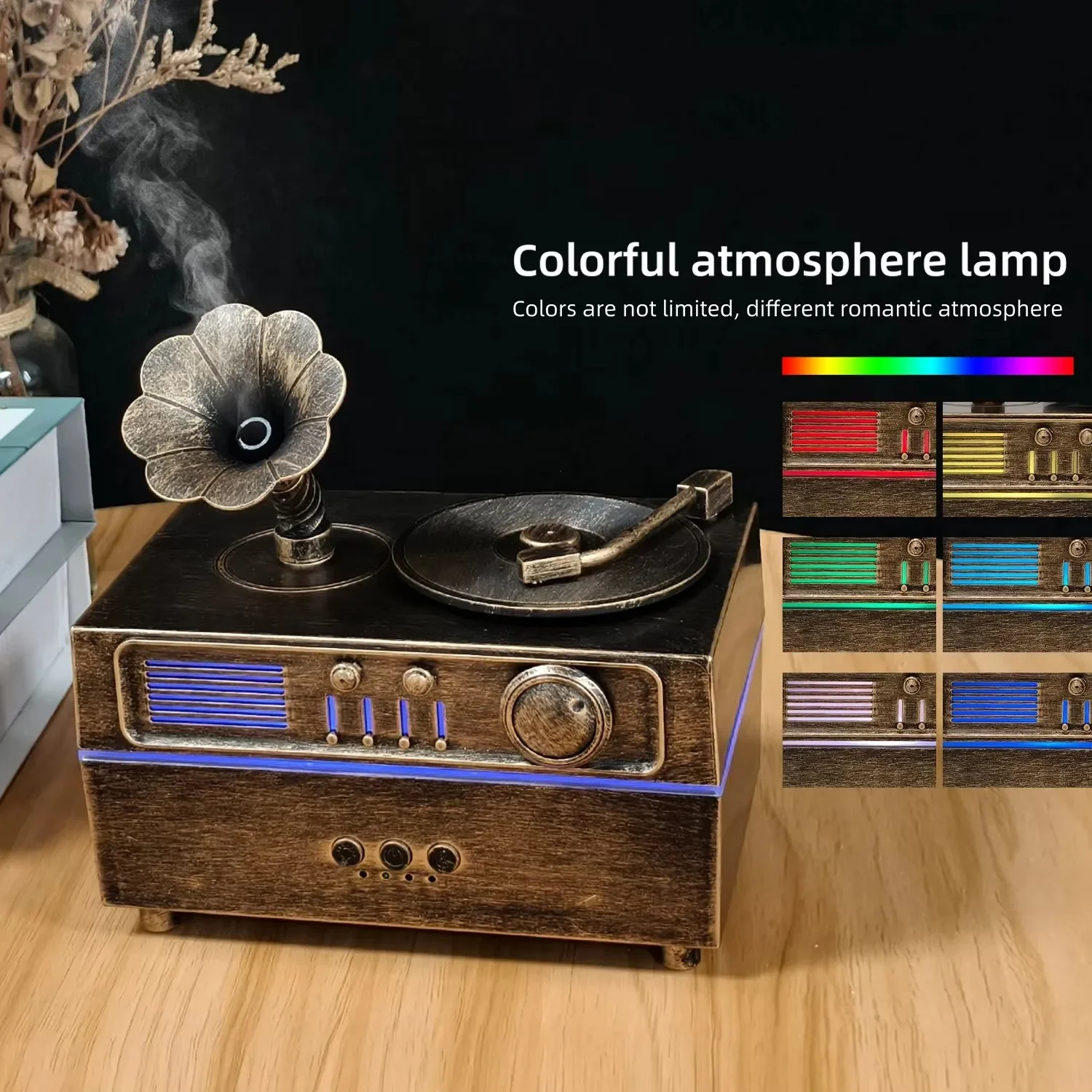 خمر جلاموفون على شكل المرطب مشغل موسيقى ناشر رائحة مع 7 ألوان LED أضواء مدمجة في سمّاعات بلوتوث الإبداعية #5