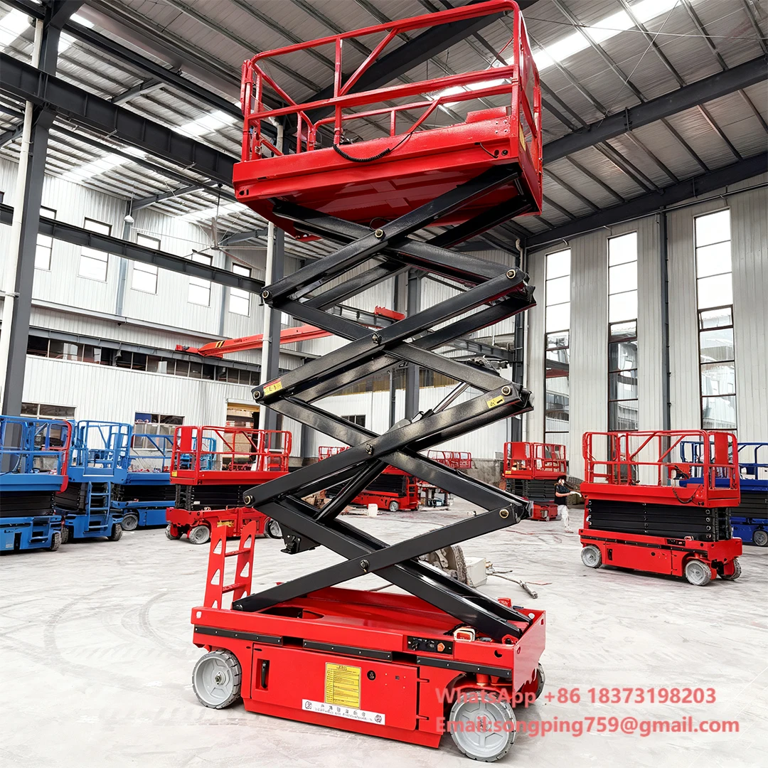 

Aerial Work Platform Manganese Steel Self Propelled Scissor Lift Platform Hydraulic Lifting System Table Electric for Airports
