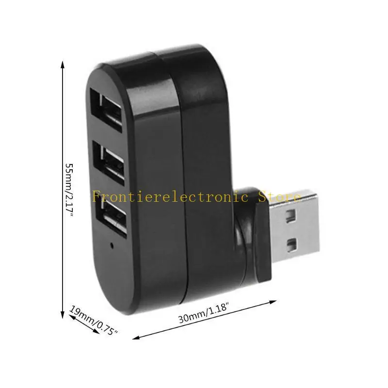 Hub USB G8DB 3 porte USB 2.0 HUST MINI ROTATO Adattatore Splitter Hub per PC Notebook