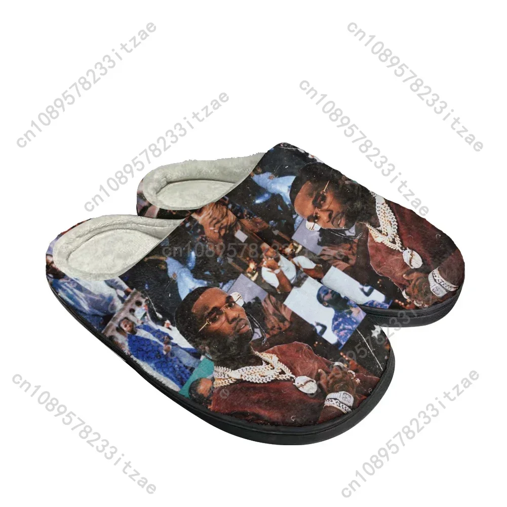

Hot Rapper Pop Smoke Fashion Cotton Custom Slippers Mens Women Teenager Plush Casual Keep Warm Shoes Thermal Comfortable Slipper