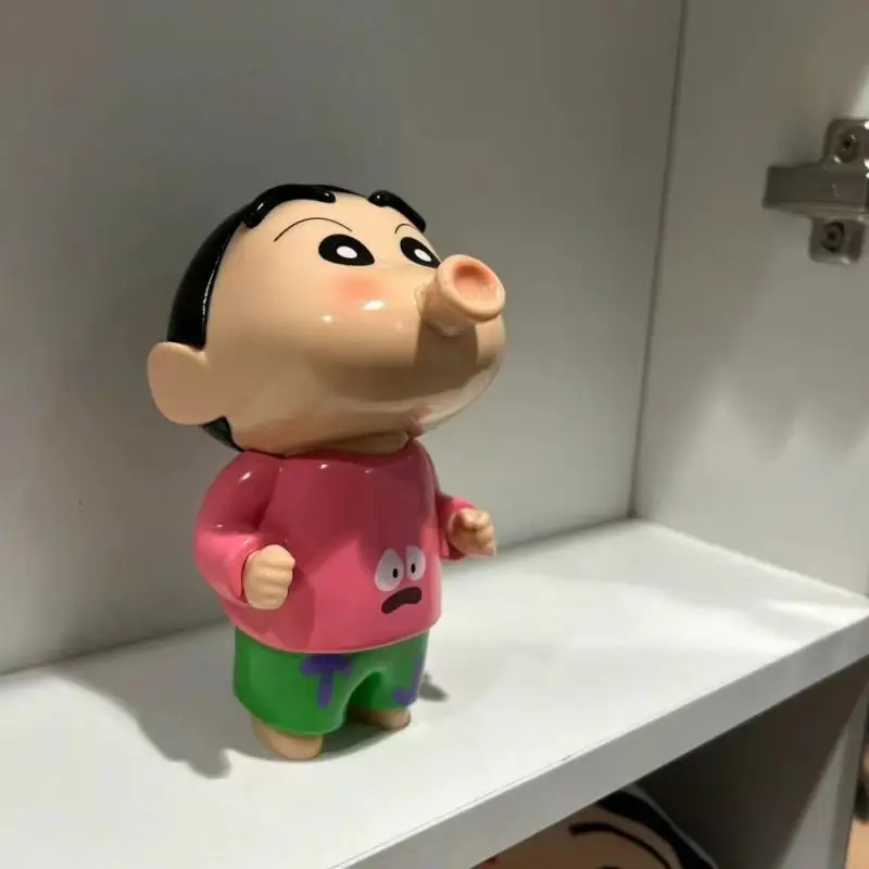 Anime Crayon Shin-Chan Figurine Nohara Shinnosuke Action Figures Beeping Mouth Pvc Model Collection Toys Decoration Birthday Gif
