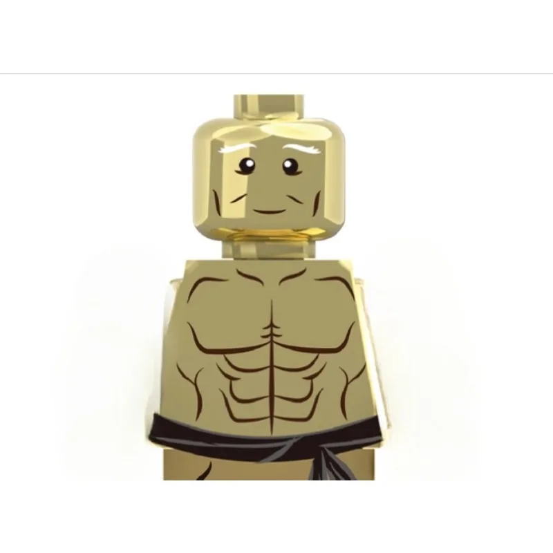 MOC Monk Golden Building Blocks Man Children\'s Hobby Series Ornaments Toys Boys Holiday Gifts Desktop Decorations
