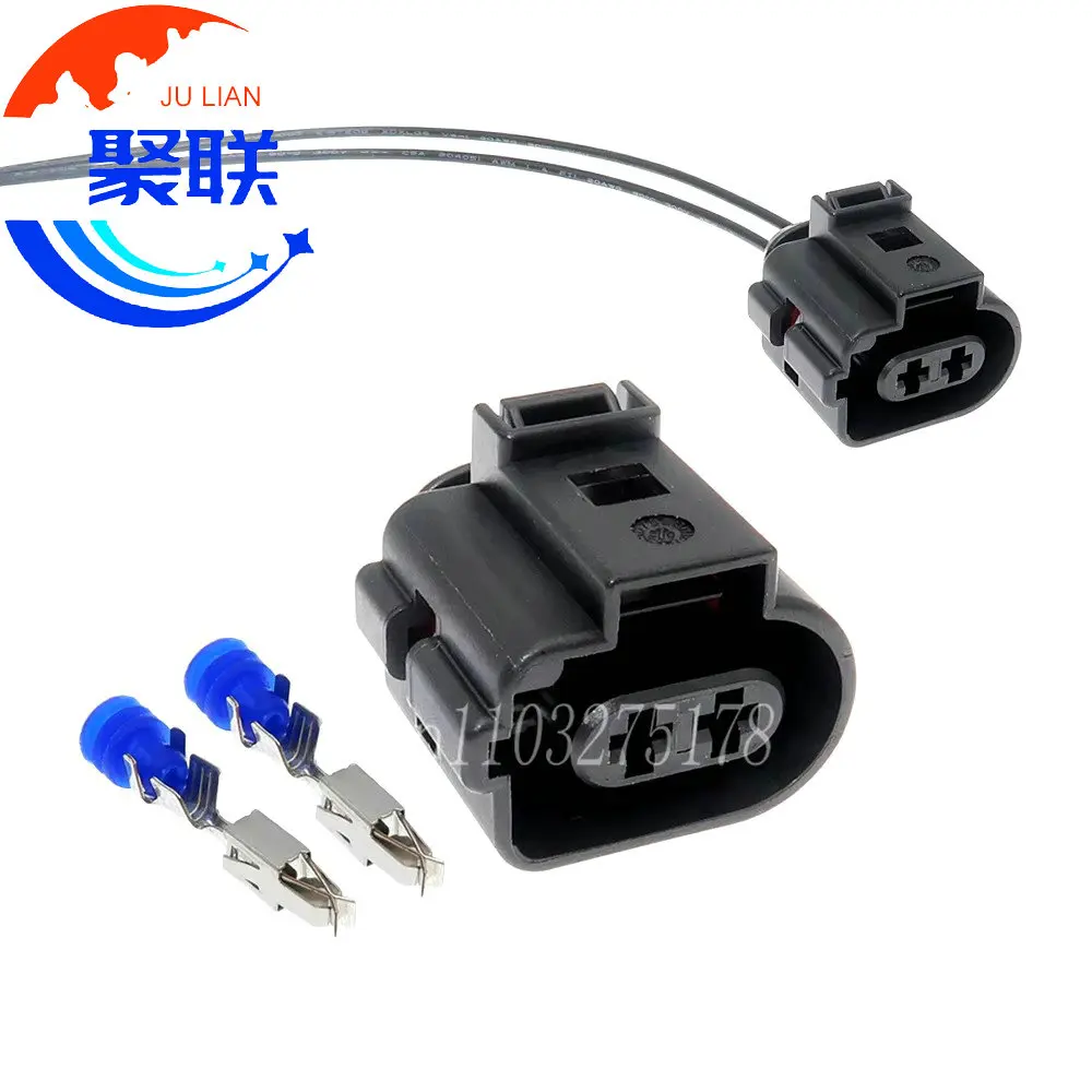 1Set 2Pin 6X0973722G 1717692 1717693 1717692-5 Car Brake Sub Pump Plug Automotive Waterproof Socket for VW Audi 6X0 973 722 G