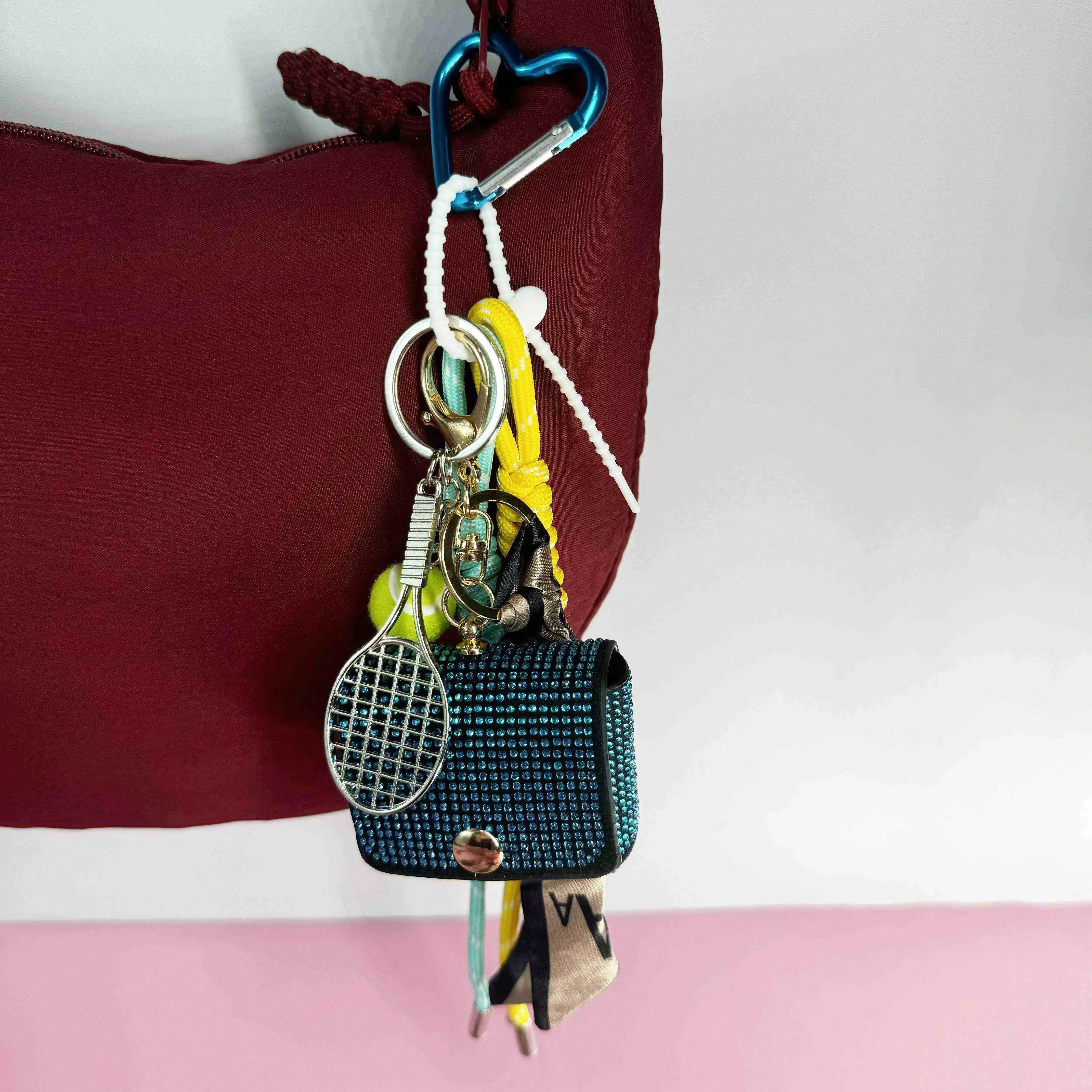 

Bag Charms Luxury Bag Chain Tennis Pendant for Loewe Bag Women Handbag Purse Keychain Man Backpack Wallet Decoration