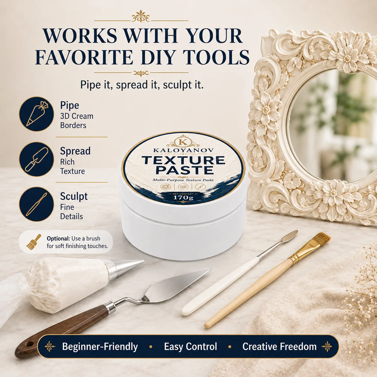 3D Texture Modeling Paste Heav - огляд і ціна Art Craft Mirror