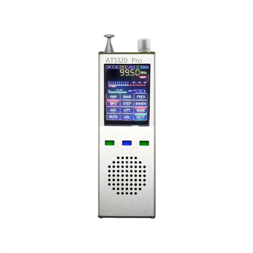 2.4-inch touch screen with 1200MM extended antenna ATS120-Pro V4.1x Digital decoder SI4732 FM SSB SDR AM LSB USB full band radio