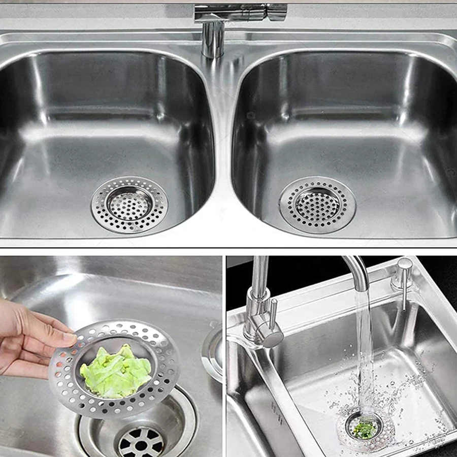 1PC stainless steel kitchen sink sink filter floor leakage net toilet circular sewer basin hair clog-proof floor drain cover