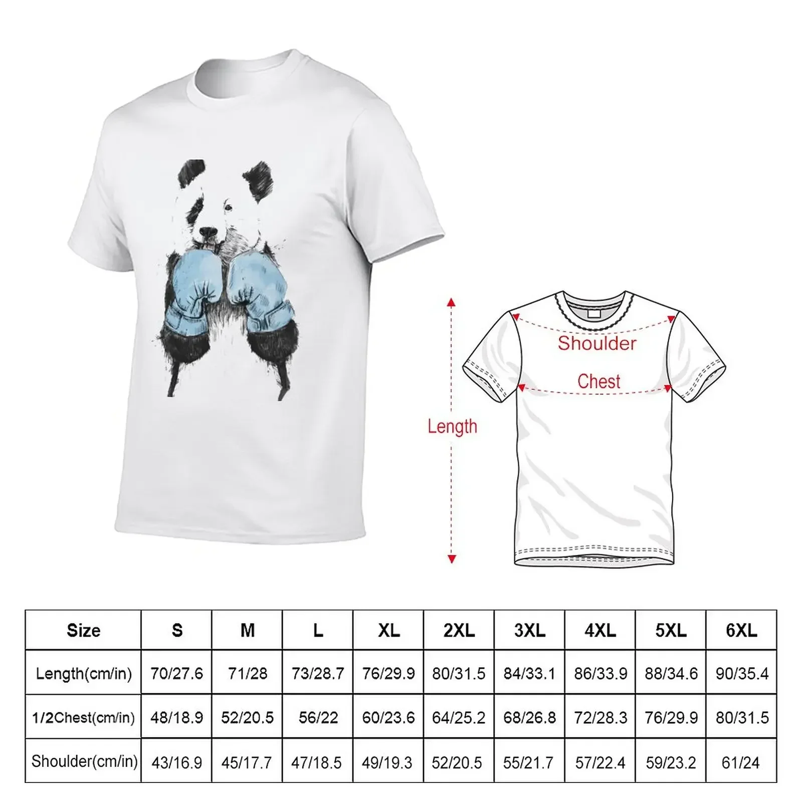 boxing panda T-Shirt anime figures cute tops funny t shirts for men