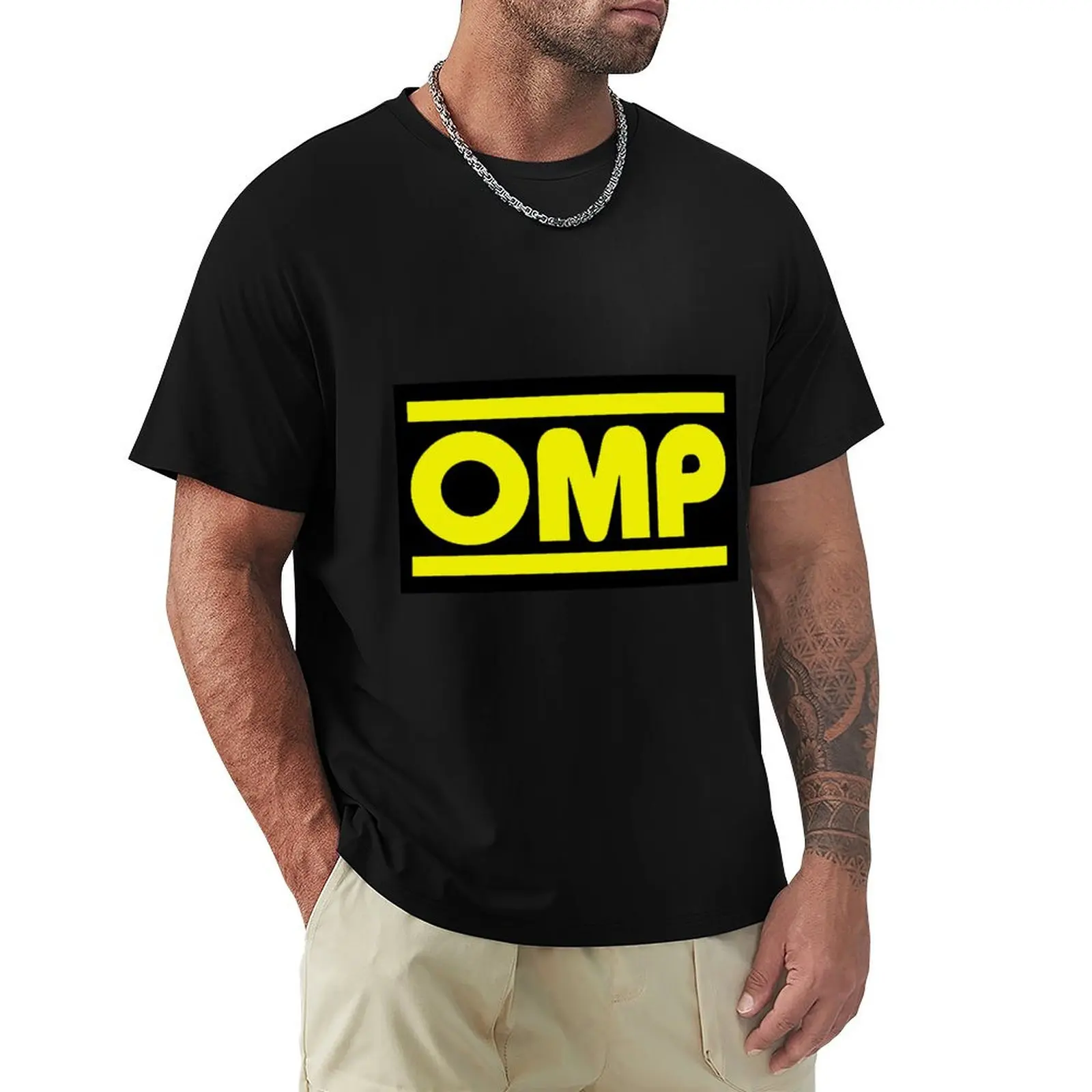 OMP Logo Sticker T-Shirt graphics vintage sports fans hippie clothes mens graphic t-shirts