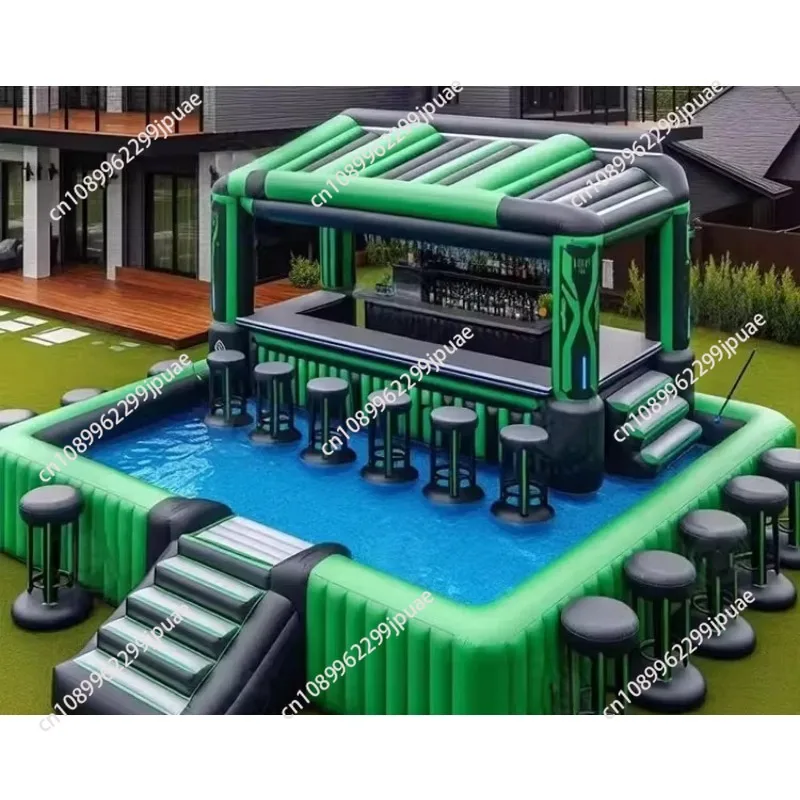 Inflatable Pool Bar For Adults Inflatable Floating Pool Bar with swimming pool for backyard party spot