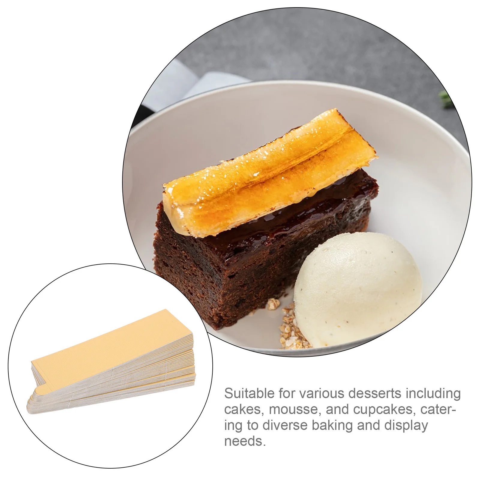 200Pcs Mini Rectangular Cake Board Cardboard Golden Base Dessert Pastry Display Tray Mousse Cake Pizza Plate Dessert Board