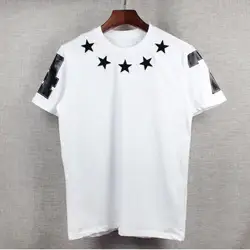 High New Novelty 19ss Men High 4 7 flocking stars T Shirts T-Shirt Hip Hop Skateboard Street Cotton T-Shirts Tee Top Top #33