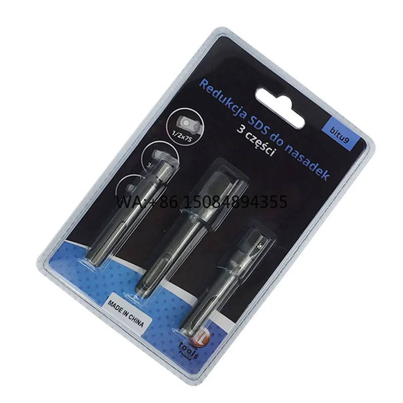 SDS Electric Hammer Adapter Substitute Set of 3pcs Multifunctional Impact Electric Drill Clamp Sleeve Switch Tool Accessories