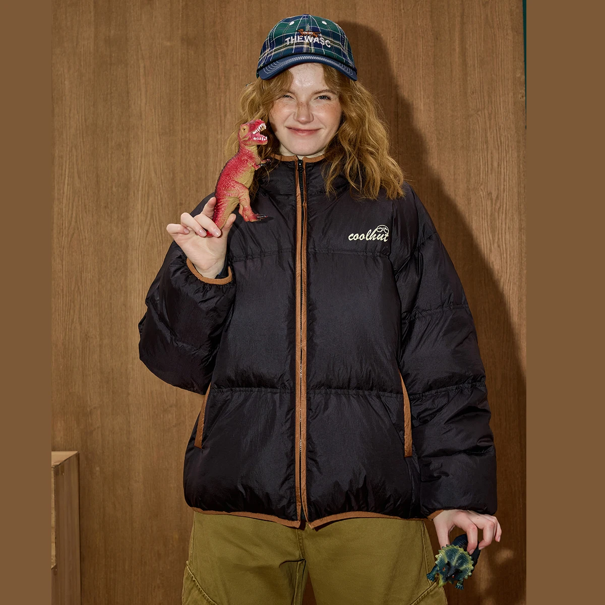 2025 الشتاء المرأة 90% أسفل ملء كتلة اللون سترة منفوخة في الهواء الطلق معطف مقنع دافئ المتضخم سترة عادية رياضي الشارع الشهير #1