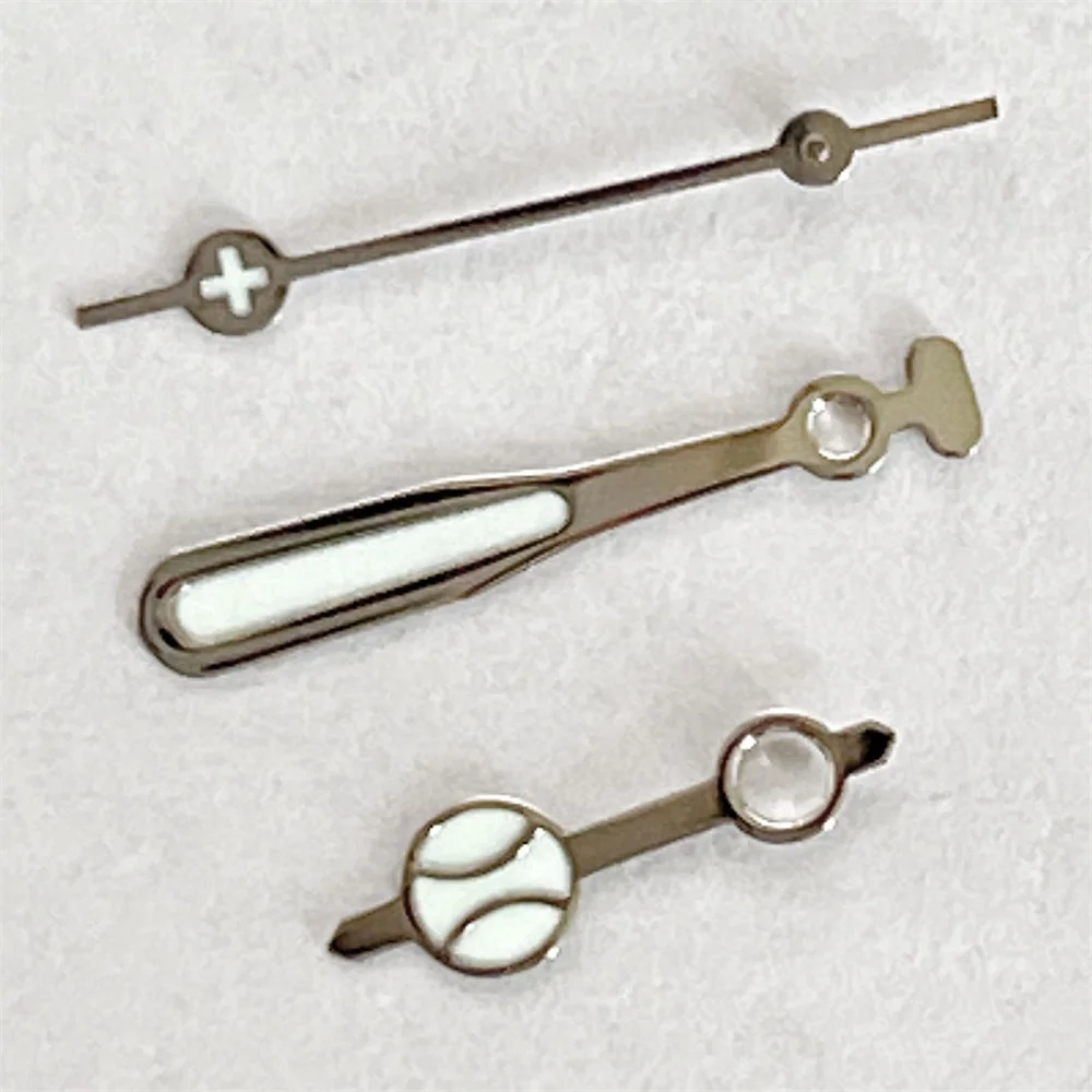 الأخضر مضيئة ساعة الأيدي ل NH35 NH36 4R 7S حركة استبدال الفضة/الذهب/الوردي الأيدي ساعة مؤشرات قطع الغيار #4