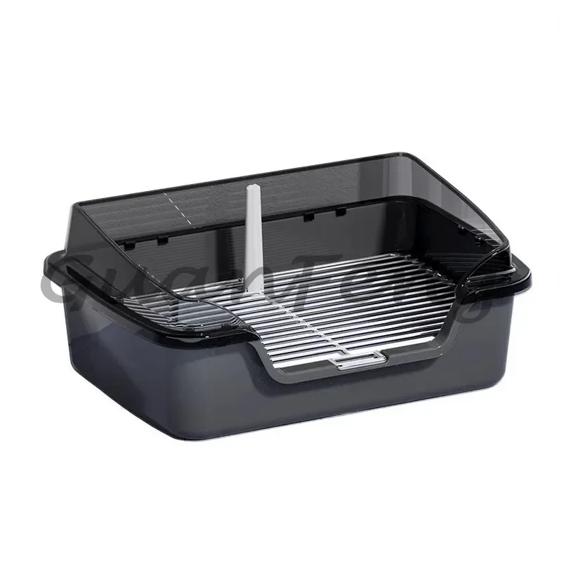Stainless Steel Wire Mesh Dog Potty Toilet with Fence, Anti‑Splash Easy‑Clean Tray for Small Medium Pets