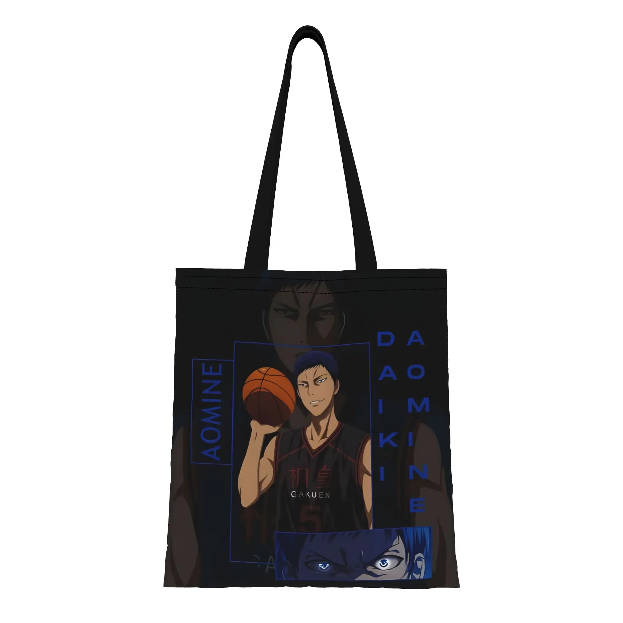 

1PC Aomine Daiki Canvas Tote Bag Kuroko's Basketball Handbag Outdoor Handbag Trendy Tote
