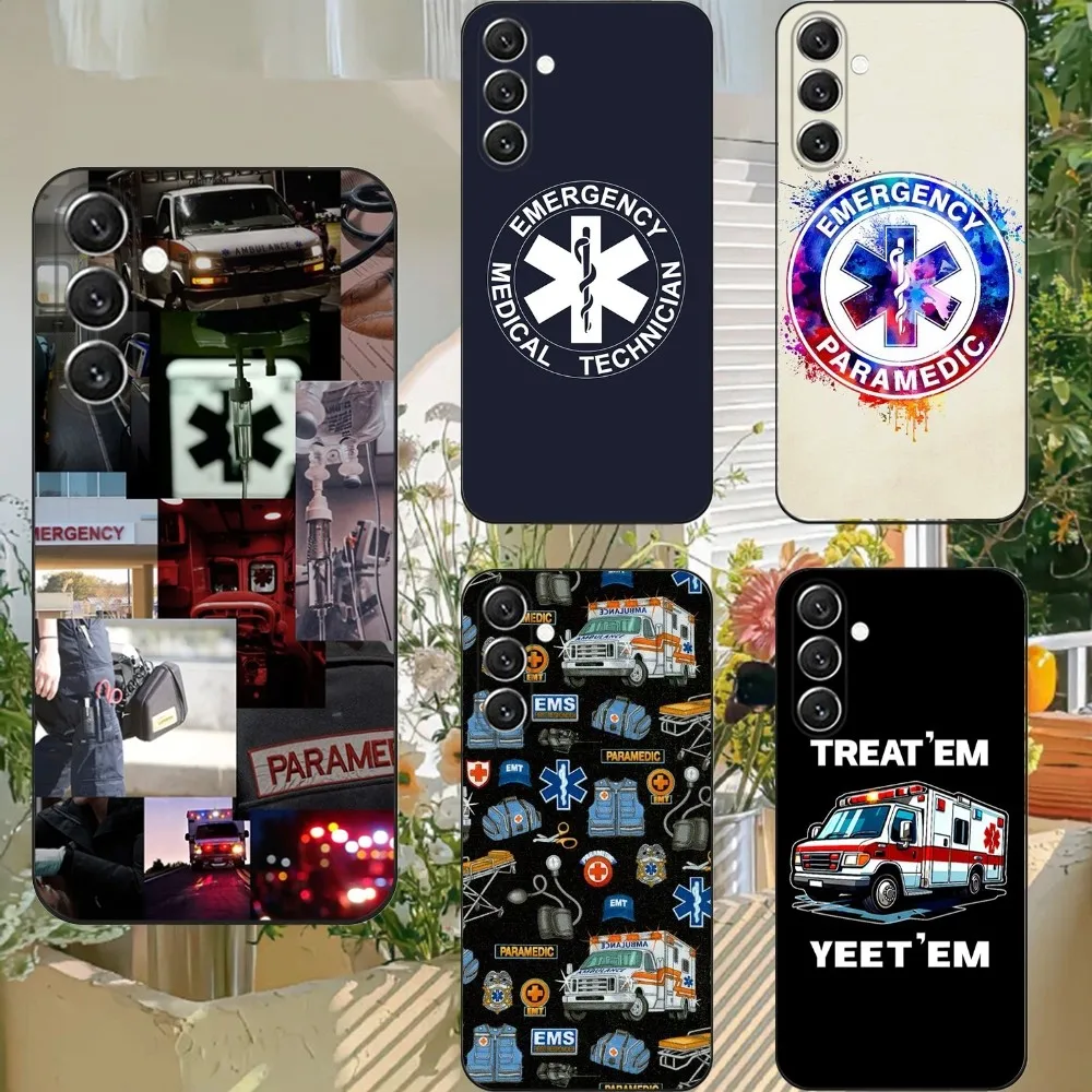 

EMT EMS Ambulance Phone Case For Samsung S21,S22 Ultra,S20,S30 plus,S22 plus,S23,S30 ultra 5G Silicone Cover