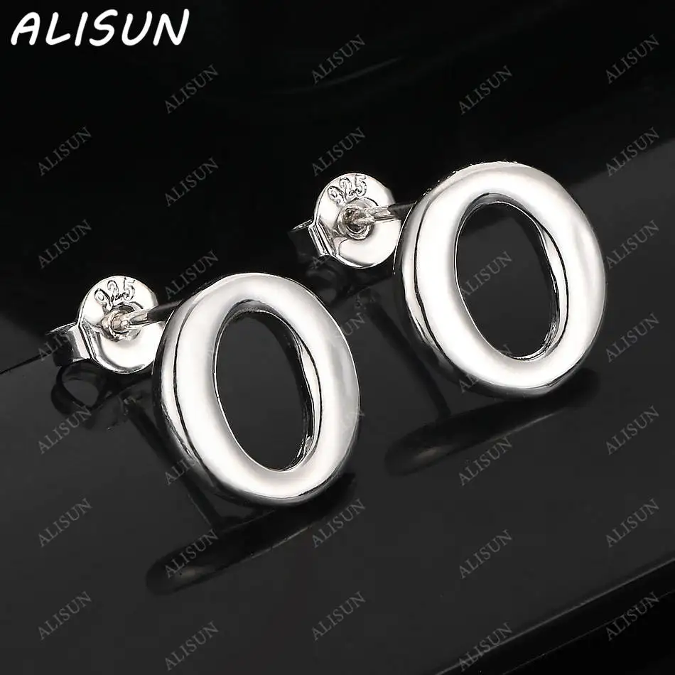 

ALISUN 925 Sterling Silver Oval Earrings Stud Earrings For Women Creativity Gifts Street All-match Party And Daily Wear
