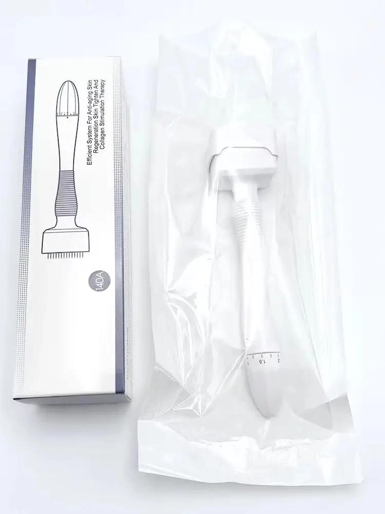 140A Derma Stamp Microneedling Face Roller Massager Adjustable Titanium Needle Length Skincare Beard Growth Scalp Hair - view 4