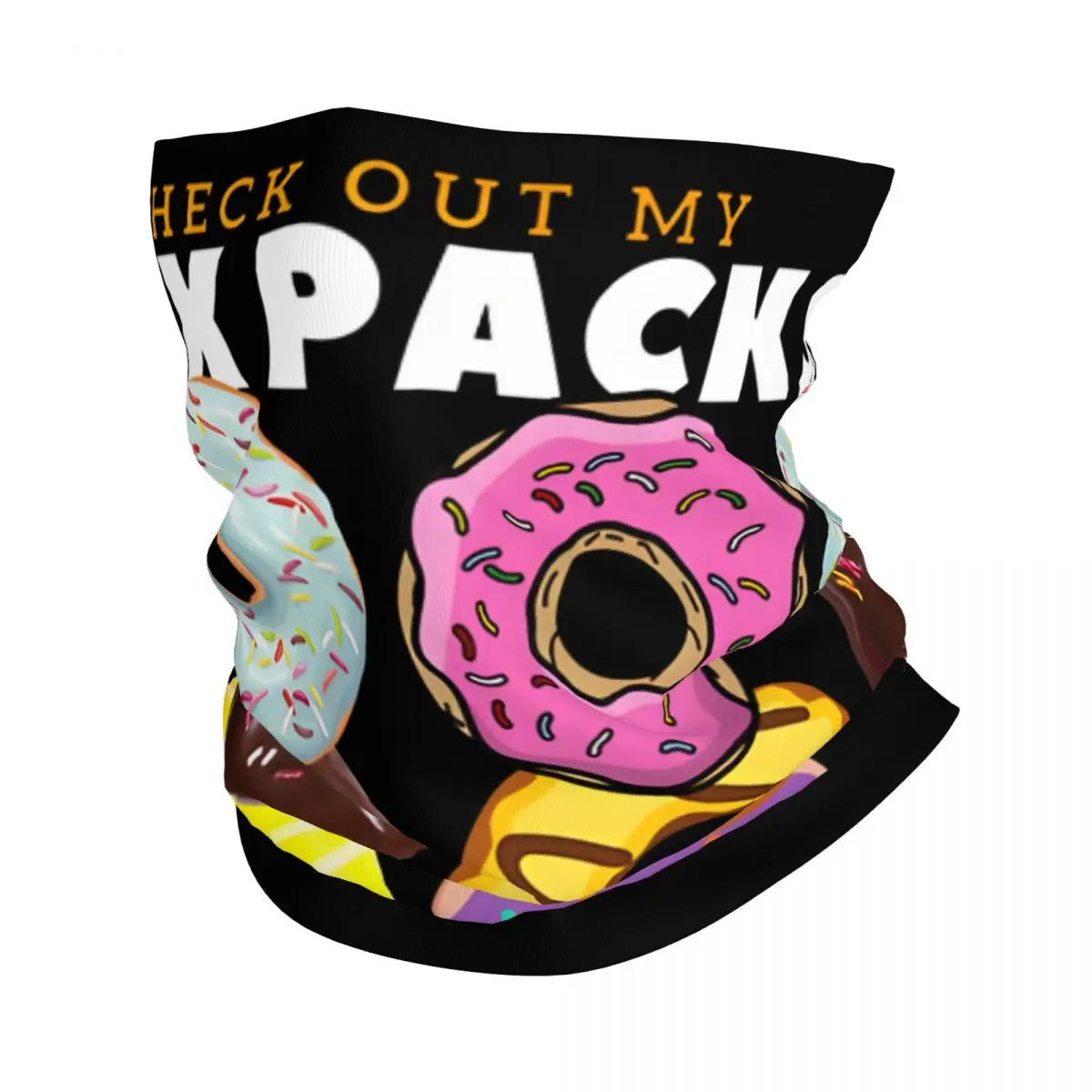 Donut Six Pack Motocross Bandana Neck Cover Printed Doughnut Face Mask Running Unisex Adult Winter