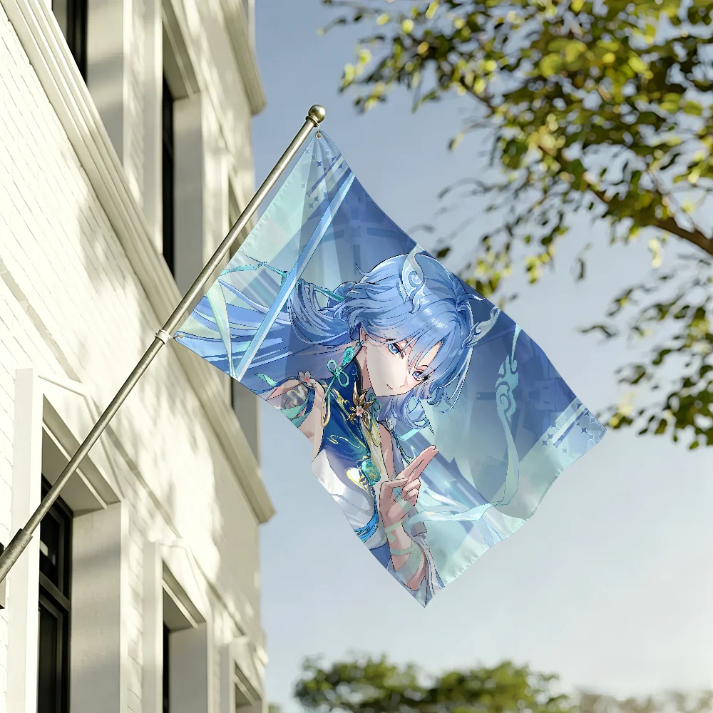 Game Wuthering Waves Qingxiao flag For Living Room Home Dorm Decor Wall Outdoor Camping Party Banner Gifts