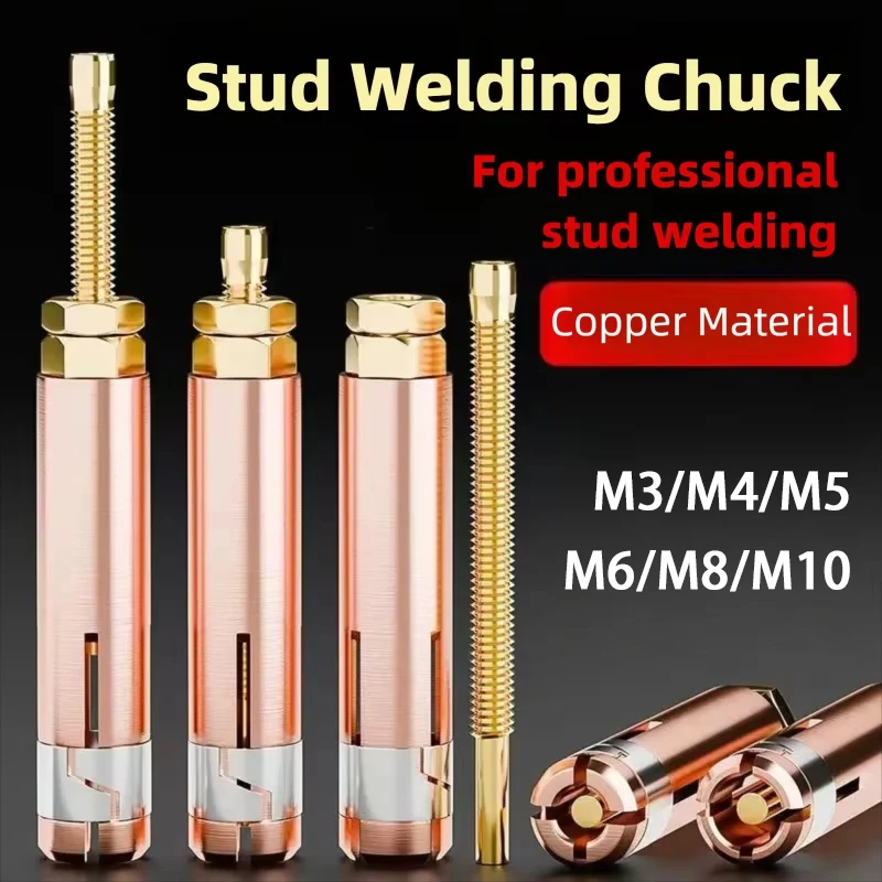 Copper Stud Welding Torch Collet High Precision And Durable Welding Chuck Fits M3–M10 Welding Studs