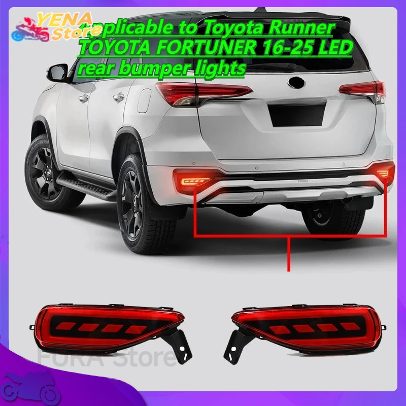 

Автомобильные мигающие огни. Подходит для Toyota Runner TOYOTA FORTUNER 16-25 светодиодных фонарей заднего бампера, отражателей и задних фонарей.