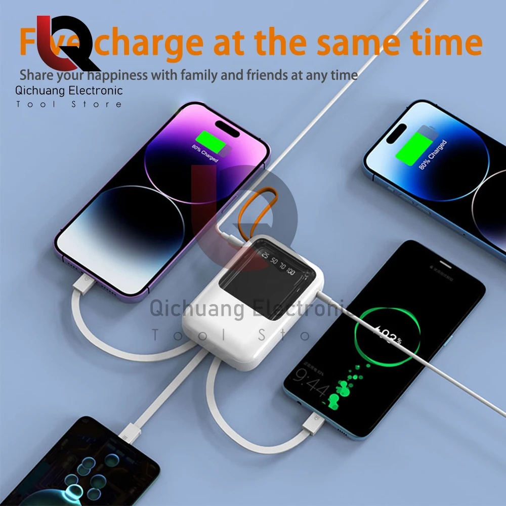 3*18650 5V2A Mini Power Bank Super Fast Charging Portable Handheld Powerbank with LED L ights For iPhone Samsung Huawei Xiaomi