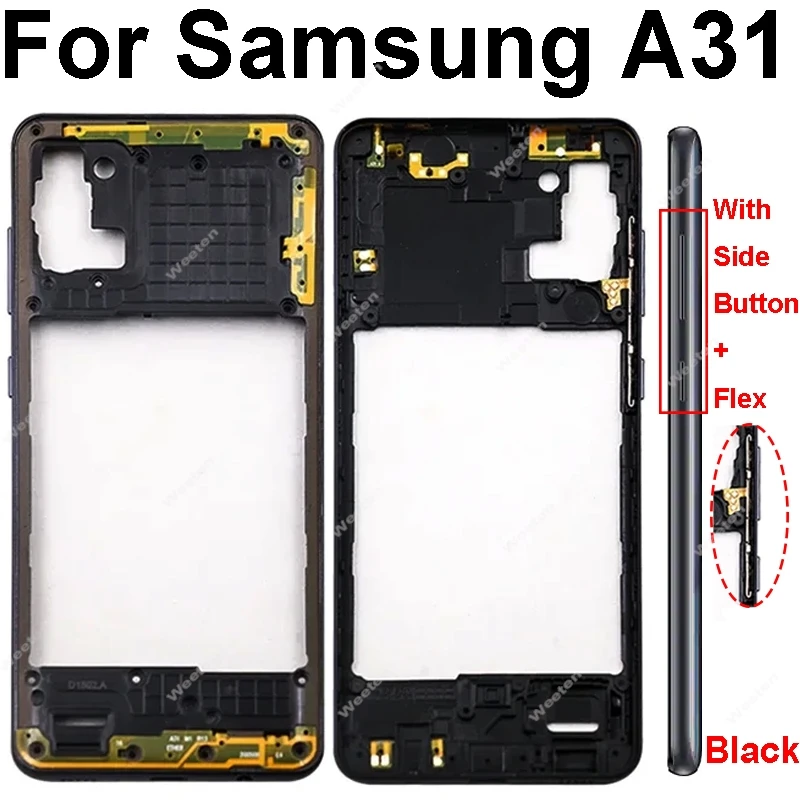 Middle Frame For Samsung Galaxy A21S A217 A217F A31 A41 A51 A71 A315 A415 A515 A515 A715 Housing Center Cover With Side Button