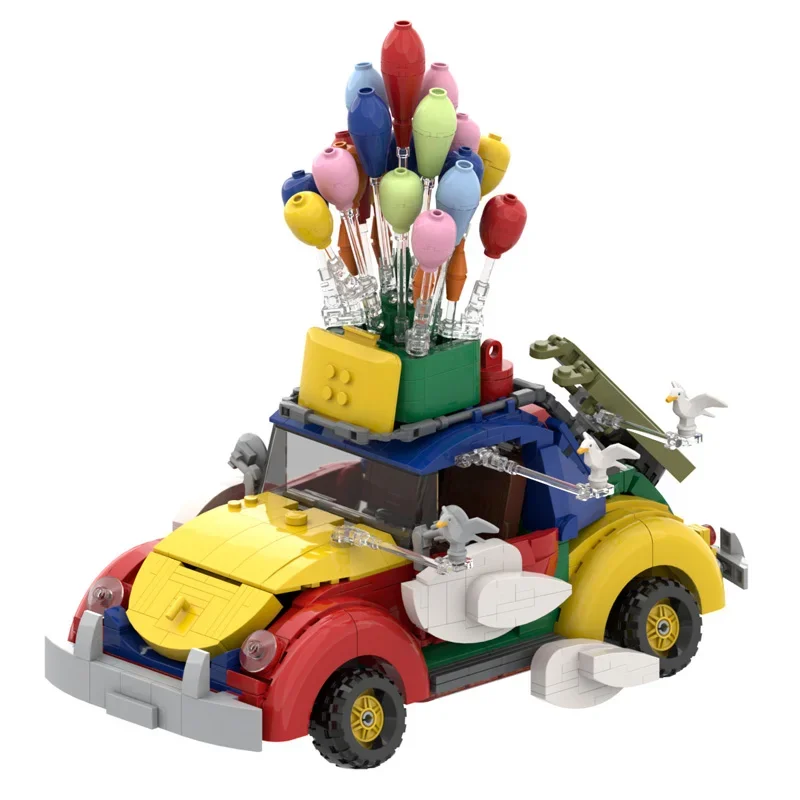 

1056PCS Beetle Colorful Balloon Car Building Blocks Creative Pigeon City Car Model Bricks Decoration Toys For Kids Holiday Gifts